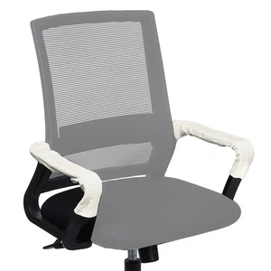 2Pcs Office Chair Armrest Covers Protectors with Zipper, White - Afbeelding 1 van 6