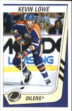 1989-90 Panini Stickers Oilers Hockey Card #79 Kevin Lowe