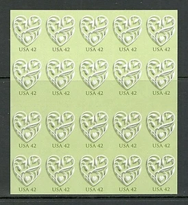 Sc # 4271 ~ Booklet Pane ~ 42 cent Wedding: Hearts Issue (ed11) - Picture 1 of 1