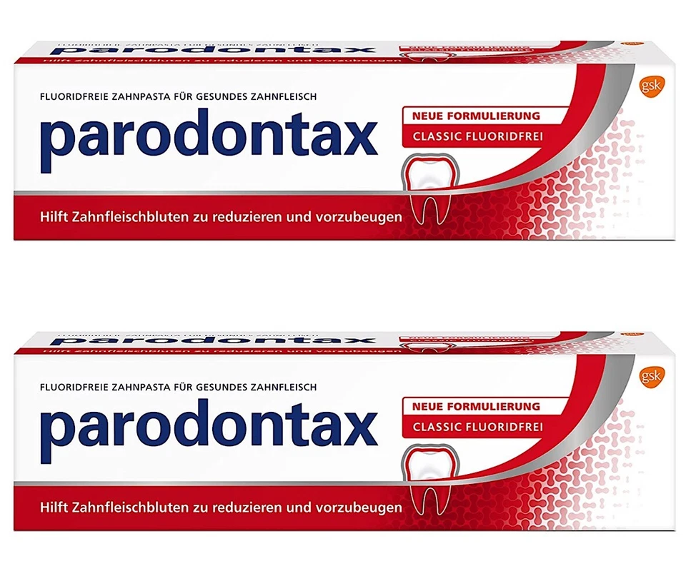 ✅ 2x Parodontax Classic Fluoridfrei Zahnpasta Zahncreme Starke Zähne 2x 75ml ✅