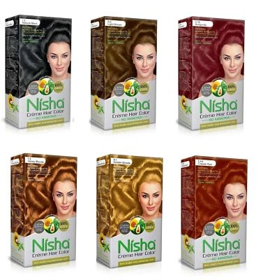 Nisha Crema Color de Cabello Sin Amoníaco Crema Desarrollador Acondicionador 60 GM 90 ML 12 ML Foto 1 de 3