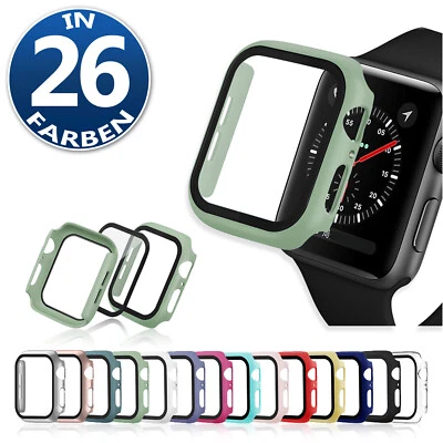 J&C MOBILE Hülle für Apple Watch Series 1-9 | 40 42 44 45 49 mm Schutz Case 360-Grad Cover