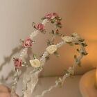 Copricapo Perla imitata Fascia da sposa Capelli per capelli Corona di fiori