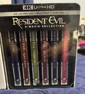Resident Evil 6-Movie Collection STEELBOOK Box Set (4K Ultra HD + Blu-ray) NEW - Picture 1 of 10
