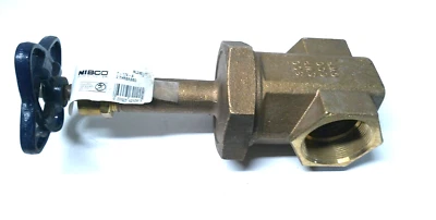 2"  Gate Valve Brass 300 Steam 600 WOG Female NPT  NIBCO Fig T 174 A - Image 1 of 4