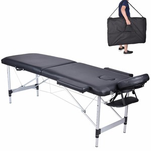 Massageliege / Massagebank ALU 2-teilig Zubehör schwarz Topqualität