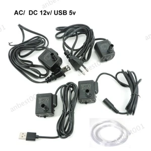 Mini bomba de agua USB de fuente de CA CC sin escobillas sumergible 5V 12V 1w 3w acuario - Imagen 1 de 13