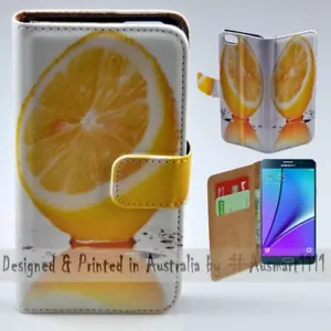 For Samsung Galaxy Note Series - Fresh Cut Lemon Print Mobile Phone Case Cover - Picture 1 of 3