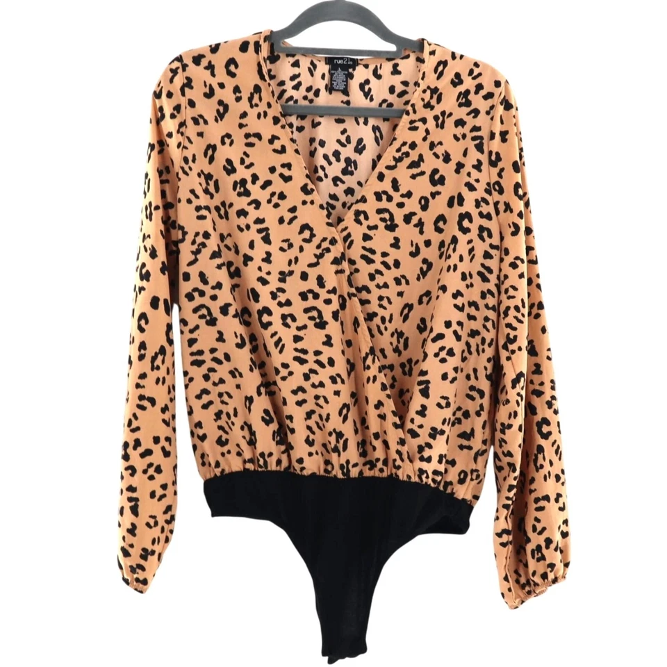 Body Rue21 Estampado Animal Para Mujer L Tostado Informal Elegante Moda Mob Esposa Ropa de Oficina Foto 1 de 4