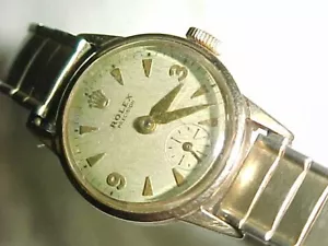 Vintage 1940-50s LADIES ROLEX PRECISION  -  10K YELLOW GOLD  -   Needs Cleaned - Picture 1 of 14
