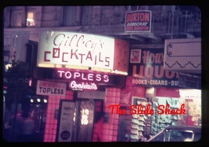 San Francisco Powell Street Tenderloin Gilbey's Cocktails Topless Bar 1967 Slide - Bild 1 von 1
