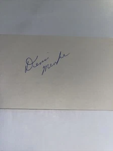 Denis Menke 1962 Atlanta Braves Signed 3x5 index Card - Picture 1 of 1