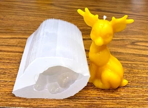 4” 3D Silicone deer buck mold for candle soap resin - Picture 1 of 6