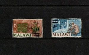 A LOVELY 1965 GOOD/FINE USED STAMP SET OF 2 FROM MALAWI, SURCHARGED - Picture 1 of 1