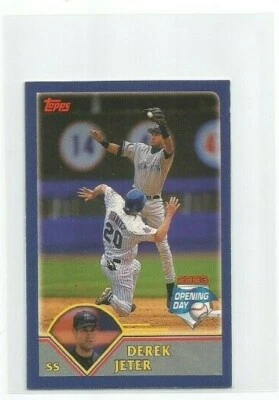 DEREK JETER (New York Yankees) 2003 TOPPS OPENING DAY GO THE DISTANCE GAME CARD - Image 1 of 2