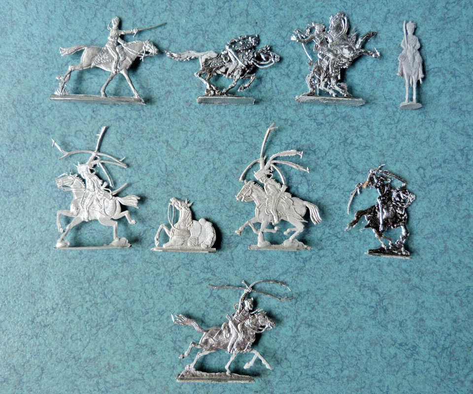 Plats d'étain - Zinnfiguren : Guerre de 1870 - 9 hussards prussiens au combat - Photo 1/1
