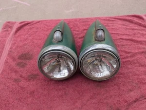 1941 1942 1946 CHEVY GMC PICKUP TRUCK HEADLIGHTS BUCKET SET PARKING LIGHT PAIR - Picture 1 of 12