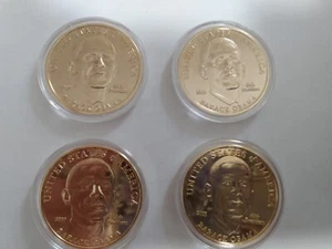 Set of 4 Gold Plated 2009 Inauguration Coin President Barack Obama - Picture 1 of 2
