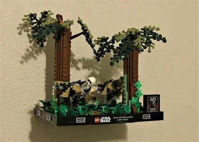 Ultimate Display Solutions wall mount display for Lego 75353 Endor Speeder Chase - Image 1 of 3