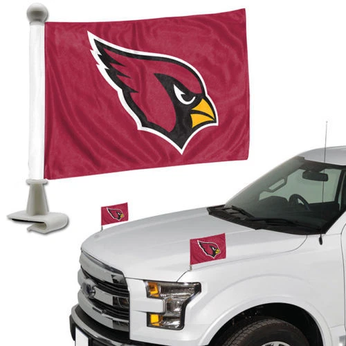 Arizona Cardinals Team Ambassador Hood Trunk Flag Set NFL Clip on Car AZ