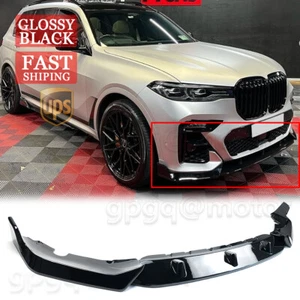 For BMW G07 X7 M Sport 2019-2022 Glossy Black Performance Front Lip Splitter Kit - Picture 1 of 10