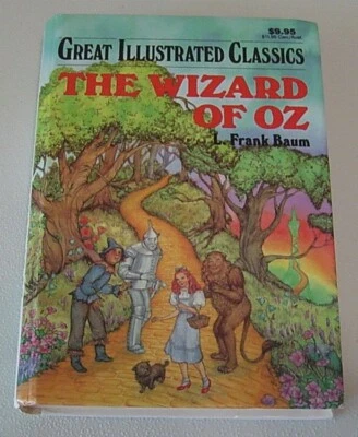 VINTAGE WIZARD OZ BOOK GREAT ILLUSTRATED CLASSICS L. FRANK BAUM HARDCOVER - Image 1 of 2