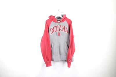 Sudadera con Capucha Champion Para Hombre Mediana Desteñida Deletrear Universidad de Indiana De Colección Foto 1 de 4
