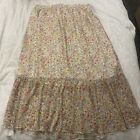 Double Layer Floral Chiffon Midi Skirt With Slip Size 14 Cottage core