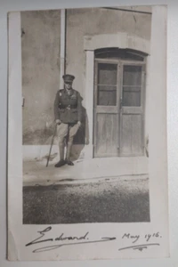 Edward, Prince of Wales signed RPPC. Genuine signature dated May 1916. - Picture 1 of 2