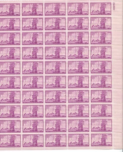 Scott #1027...3 Cent...Schiff/New York City...50er Bogen - Bild 1 von 1