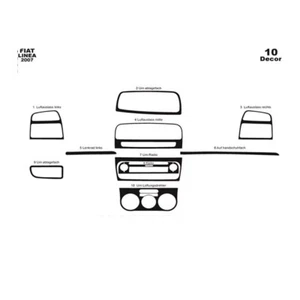 Fiat Linea 2007 10Pcs Fit Interior Dash Trim Cover Kit Wood - Bild 1 von 15