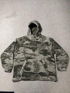 Cabela's Berber Fleece WindShear Hooded 1/2-Zip Pullover Outfitter Camo 2XL - Picture 1 of 7