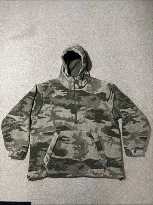 Cabela's Berber Fleece WindShear Hooded 1/2-Zip Pullover Outfitter Camo 2XL - Image 1 of 4