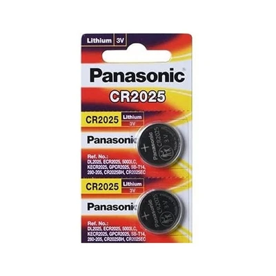 Bateria Panasonic CR2025 3V célula moeda de lítio 2 pçs baterias CR2025 validade 2033 - Imagem 1 de 4