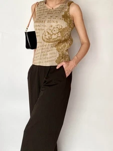 Pleats Please Issey Miyake Menu Print Short-sleeve shirt Recipe for pound cake 3 - Picture 1 of 12