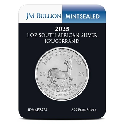 2025 1 oz South African Silver Krugerrand Coin (MintSealed, BU) - Image 1 of 2