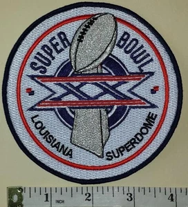 SUPER BOWL 20 XX CHICAGO BEARS vs NEW ENGLAND PATRIOTS NFL FOOTBALL EMBLEM PATCH - Bild 1 von 1