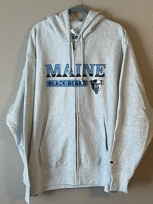 Men’s 2XL NWOT Maine Black Bears Champion Reverse Weave Full Zip Jacket Gray - Image 1 of 4
