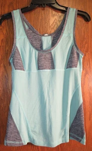 Lululemon 8 Recharge Tank Toothpaste Aquamarine Static Coal Silverescent EUC! - Picture 1 of 15