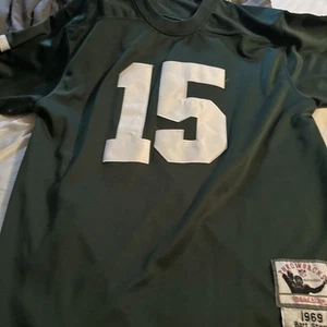 Mitchell Ness 1969 Green Bay Packers #15 Bart Starr NFL Football Jersey Mens 52 - Picture 1 of 3