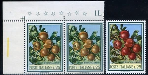 Repubblica Italiana 1967 Flora 2° emissione n. 1061a varietà - coppia ** (m1125) - Picture 1 of 3