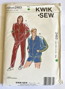 Kwik Sew Sewing Pattern 2463 Men's Windsuit, Jacket Pants, Shorts, UNCUT - Picture 1 of 3