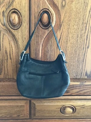 Bolso Cartera de Hombro Tignanello Cuero Guijarro Negro  Foto 1 de 4