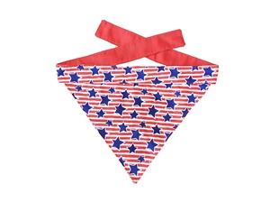 Hund Haustier BANDANA SCHAL Americana zum Binden patriotisch Juli Sterne rot weiß blau S-M - Bild 1 von 7