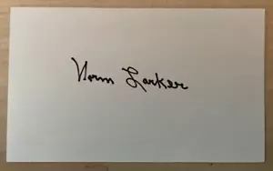 Norm Larker Autographed 3 x 5 card - Picture 1 of 1