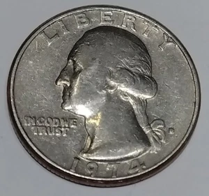 1974 D Washington Viertel gefüllt mit Münzzeichen - Bild 1 von 6