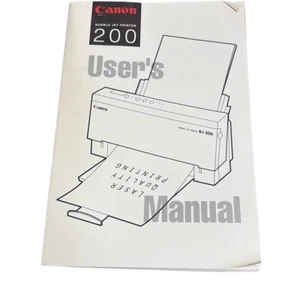 Canon BubbleJet Printer 200 User's Manual ST533B30 Vintage Excellent Condition - Photo 1/6