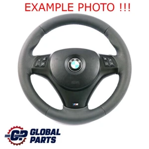 BMW E81 E82 E87 E90 E91 E92 E93 NEW Black Leather M-Sport Thick Steering Wheel - Picture 1 of 12
