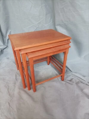 Mid-Century Teak Mobelfabrik Danish Nest Of Tables  - Image 1 of 4
