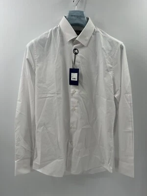 Camisa blanca con botones Cavalli Class de Roberto Cavalli talla 16 ajustada (A-4) Foto 1 de 4